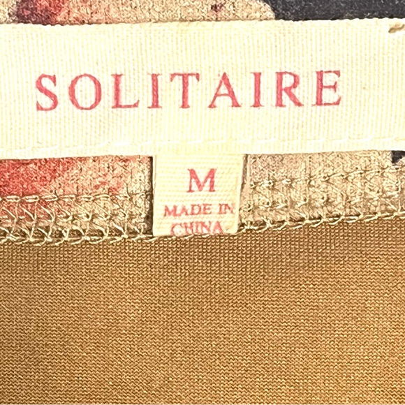 Solitaire Anthropologie Boho Floral Open Front Cardigan, Kimono, Suede Coat Sz M - Picture 10 of 13